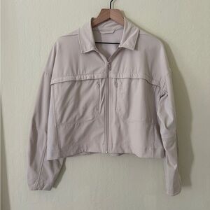 Lululemon Lab Off-white Cropped Zip-Up Jacket